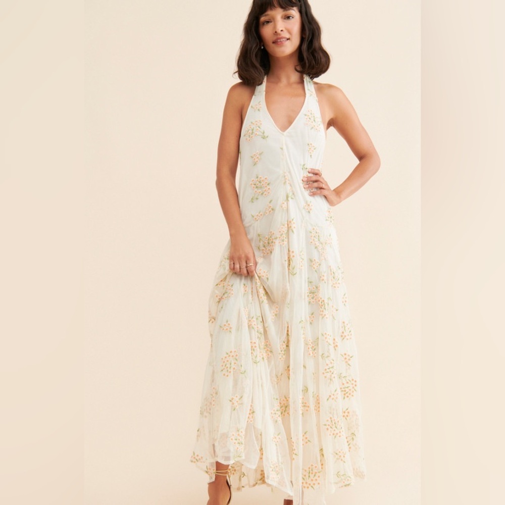 Free People Embroidered Holding On Convertible Maxi Dress - Picture 2 of 15
